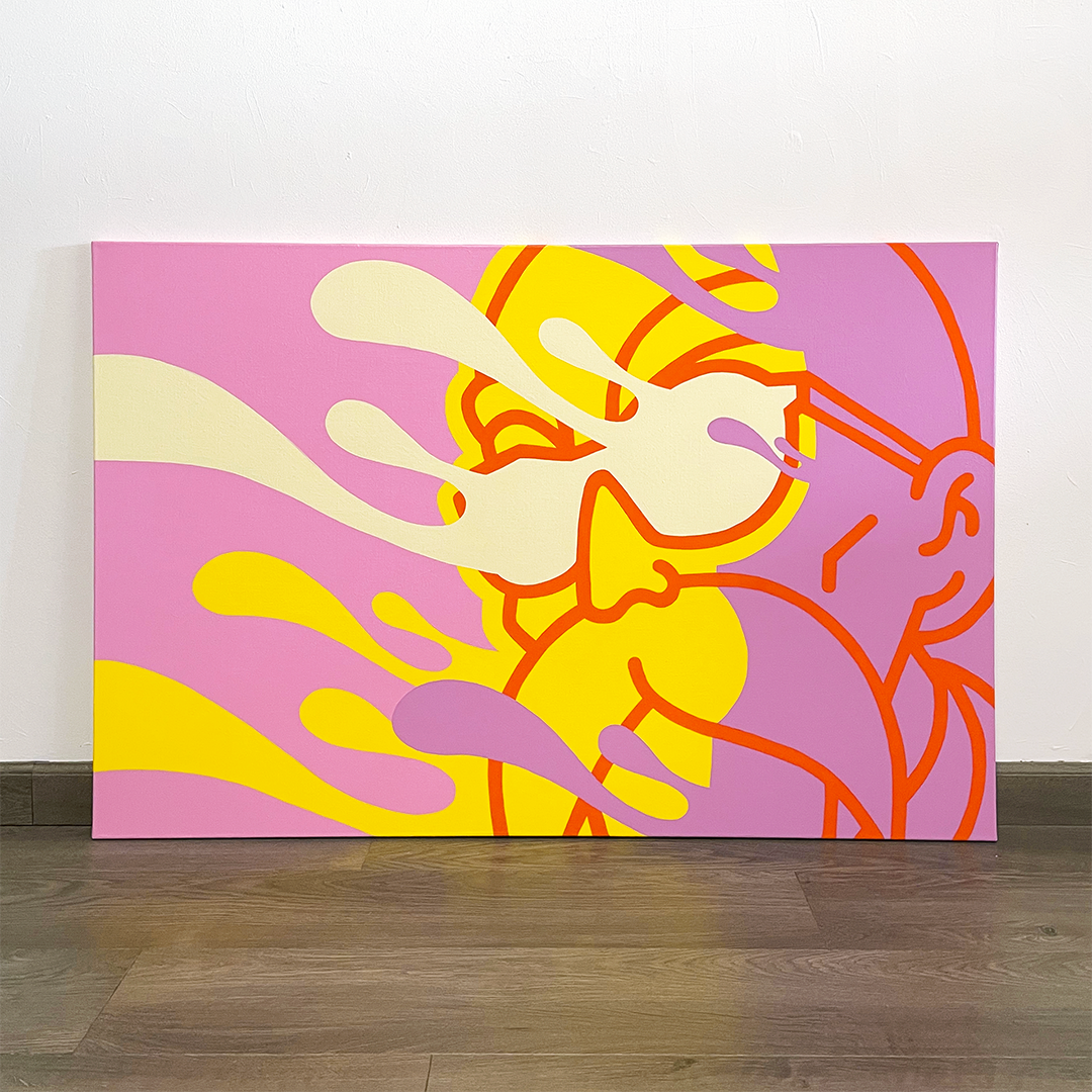 Blew - Oeuvre unique 120x80cm